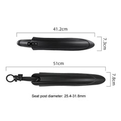 Bike Fenders Set Widen Lengthen Bicycle MTB Front Rear Quick Release Mudguard, 08CY0006, 08CY0007, 08CY0008