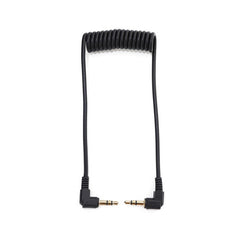 3.5mm Stereo Car Audio Cable PU Gold-plated Elbow Spring Cable