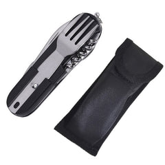SY-FT008 7-in-1 Multifunctional Outdoor Camping Portable Folding Tableware Combination