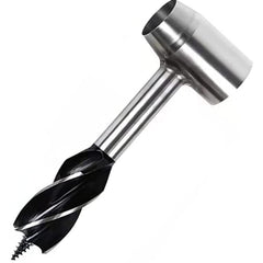 Outdoor Camping Survival Drill Bit Drilling Chopping Wood Tools, Gray, Brown