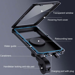 Bicycle Fixed Rotatable Waterproof Cell Phone Navigation Bracket, Handlebar Model, Rearview Mirror Model