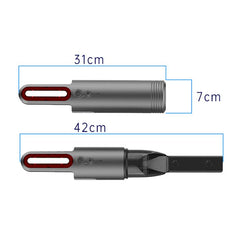 Car Mini Portable Powerful Suction LED Flashing Warning Light Outdoor Lighting Vacuum Cleaner, V8