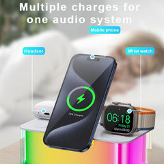 R8 Cell Phone Earphone Watch 3 In 1 Multi-Function Wireless Magnetic Charger, R8
