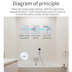 Zigbee Water Leak Detector Sensor, Compatible With Home Assistant, ZG-222Z