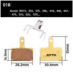 2pairs ZTTO Mountain Bike Full Metal Copper Base Lining Oil Disc Block Brake Pad, MJ-01B, MJ-01D, MJ-01E, MJ-01F, MJ-02A, MJ-02B, MJ-02D, MJ-02F, MJ-03F, MJ-04B, MJ-05B, MJ-05C, MJ-07B, MJ-07C, MJ-07C With Hole, MJ-08A