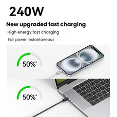 ANKER A8060 1.5m 240W PD Fast Charging Dual Type-C Charging Cable Braided Data Cable
