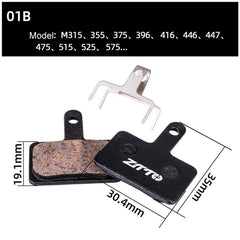 2pairs ZTTO Bicycle Disc Braking Pads Mountain Bike Semi-Metallic Resin Brake Pads, MS-01B, MS-01D, MS-01E, MS-01F, MS-02A, MS-02B, MS-02D, MS-02F, MS-03F, MS-04B, MS-05B, MS-05C, MS-07B, MS-07C, MS-07C With Hole, MS-08A