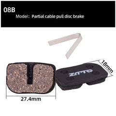 2pairs ZTTO Bicycle Disc Braking Pads Mountain Bike Semi-Metallic Resin Brake Pads, MS-08B, MS-11A, MS-11C, MS-11D, MS-11E, MS-11G, MS-11H, MS-11K