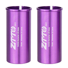 2pcs ZTTO Bicycle Seat Post Conversion Sleeve Reducer Cover, 25.4-27.2mm 001, 27.2-28.6mm 003, 27.2-30.4mm 004, 27.2-30.8mm 005, 27.2-31.6mm 006, 27.2-33.9mm 007, 31.8-34.9mm 008, 30.9-31.6mm 009