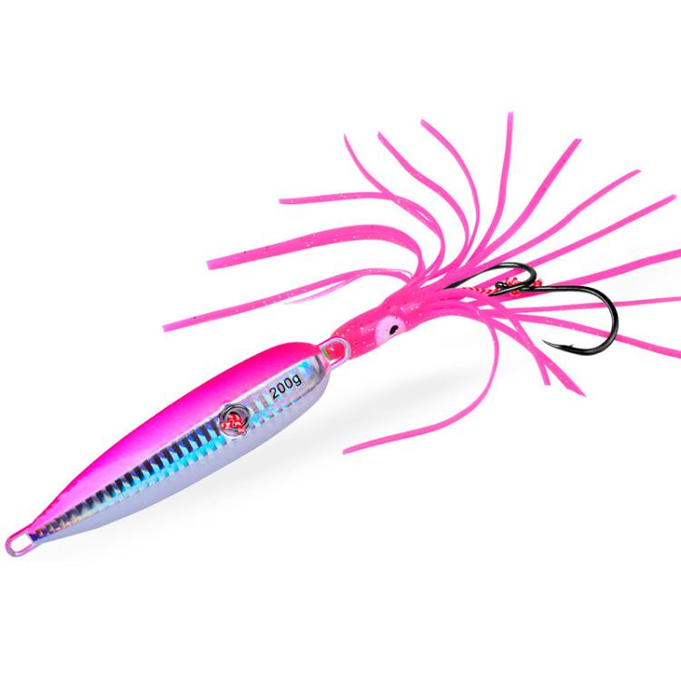 PROBEROS LF159 Luminous Bearded Squid Hook Slow Cranking Road Runner Iron Plate Bionic False Bait, 100G, 120G, 150G