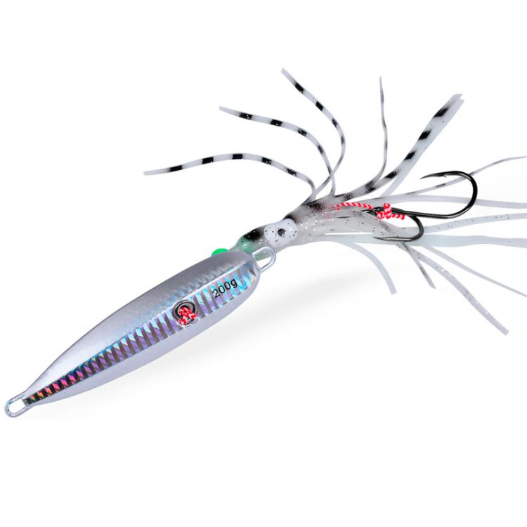 PROBEROS LF159 Luminous Bearded Squid Hook Slow Cranking Road Runner Iron Plate Bionic False Bait, 180G, 200G