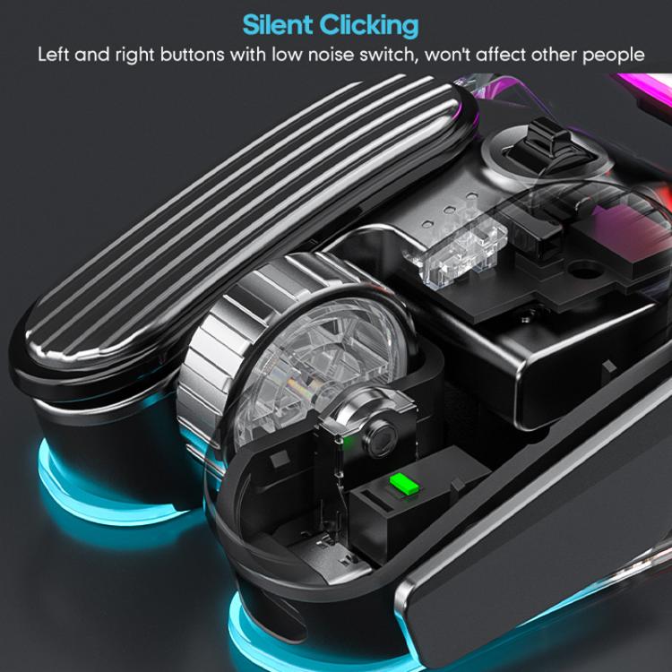 IMICE T800 Rechargeable Bluetooth Dual Mode Wireless Gaming Mice RGB Lighting Plating Mouse, T800