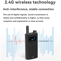 2.4G Wireless Office Conference Tour Guide Explainer One-Way One-To-Many Explainer Microphone, YWI22 Transmitter, YWI22 Receiver