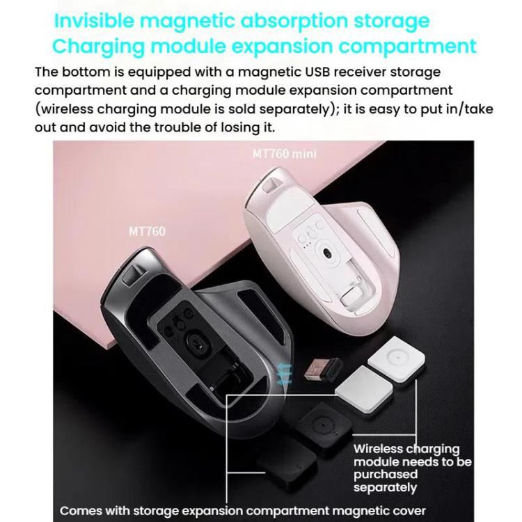 Rapoo Wireless Triple Mode Mice Ergonomic Desktop Laptop Business Office Mouse, MT760 Black, MT760mini Black, MT760 Gray, MT760mini Gray, MT760 Pink, MT760mini Pink