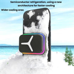 SR03 Wireless Magnetic Phone Cooler With LED Light Overclocking Semiconductor Cooling, SR03 (Black), SR03 (White)
