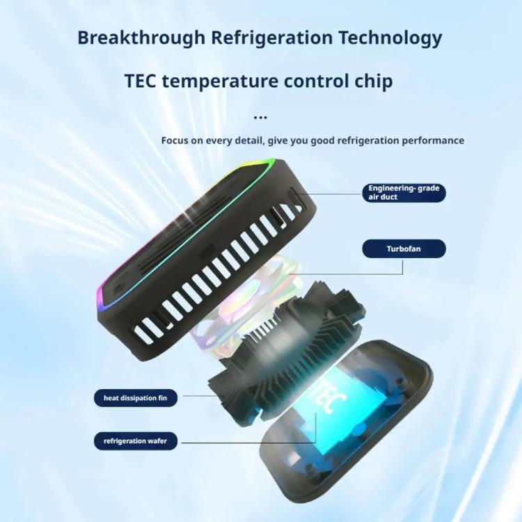 SR03 Wireless Magnetic Phone Cooler With LED Light Overclocking Semiconductor Cooling, SR03 (Black), SR03 (White)