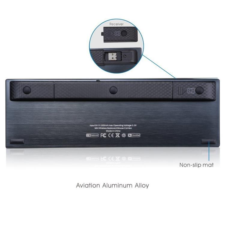 Rii K12+ Office Computer Notebook Silent 2.4GHz Wireless Mini Keyboard