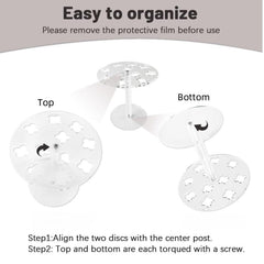 11-Hole Acrylic Wall-Mounted Scissor Barber Tool Storage Display Stand, 1pc, 2pcs