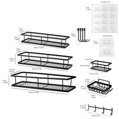 Wall-mounted Punch-free Bathroom Toiletry Storage Rack
