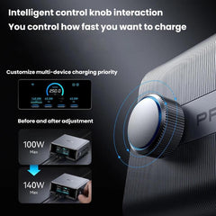 ANKER Prime Gallium Nitride 250W Fast Charger 4 Type-C+2 USB 6-port Desktop Smart Display Charging Station, US Plug, A2345