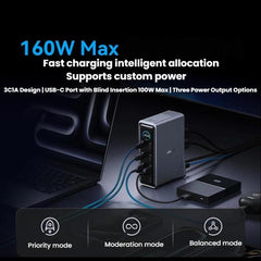 ANKER A83B6 14 In 1 Prime 160W Desktop Digital Display Charging Docking Station HDMI HD Cast Screen, US Plug, A83B6