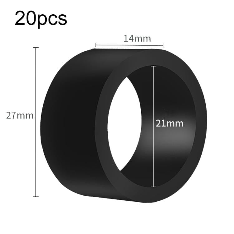 Silicone Fishing Rod Stop Anti-Slip Ring Fishing Rod Rubber Ring, 25pcs Medium Black, 20pcs Large Black, 25pcs Small Fluorescent, 25pcs Medium Fluorescent, 20pcs Large Fluorescent