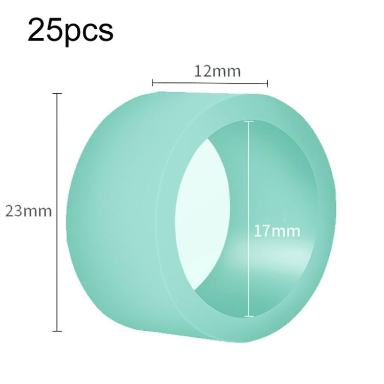 Silicone Fishing Rod Stop Anti-Slip Ring Fishing Rod Rubber Ring, 25pcs Medium Black, 20pcs Large Black, 25pcs Small Fluorescent, 25pcs Medium Fluorescent, 20pcs Large Fluorescent