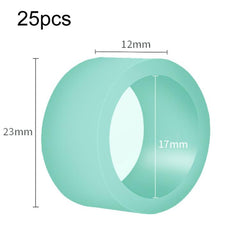 Silicone Fishing Rod Stop Anti-Slip Ring Fishing Rod Rubber Ring, 25pcs Medium Black, 20pcs Large Black, 25pcs Small Fluorescent, 25pcs Medium Fluorescent, 20pcs Large Fluorescent
