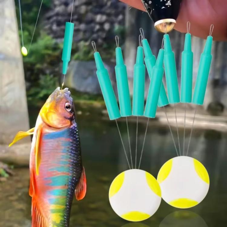 50pcs Rod Tip Anti-Tangle Space Tube Fishing Space Beans