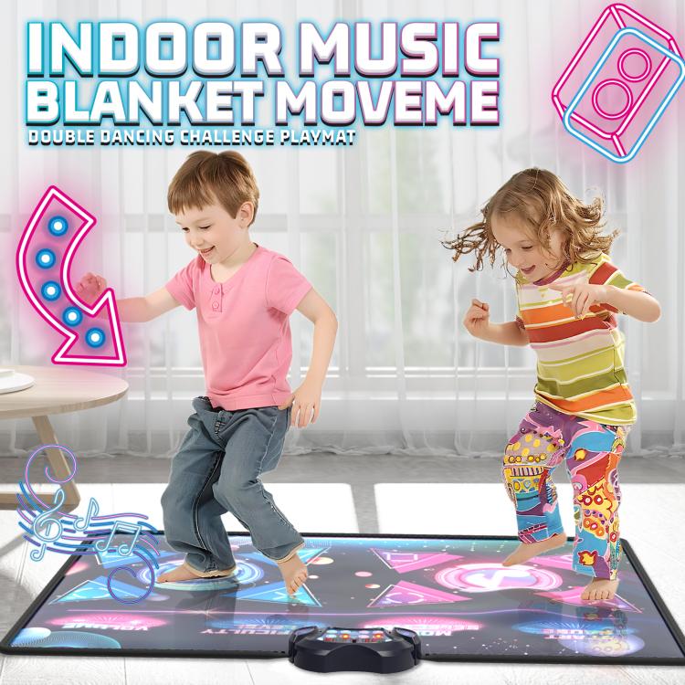 Dancing Challenge Playmat Wireless Dance Mat Dual Player Gaming Pad, 120x95cm
