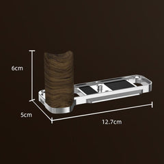 For Fujifilm X-E5 Flymile Camera L-Shaped Cold Shoe Mount For One-Handed Shooting, Black Ebony, Silver Walnut