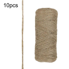 10pcs DIY Hand-Woven Hemp Rope Decoration Materials, 0.001x100m, 0.0015x100m, 0.0015x200m