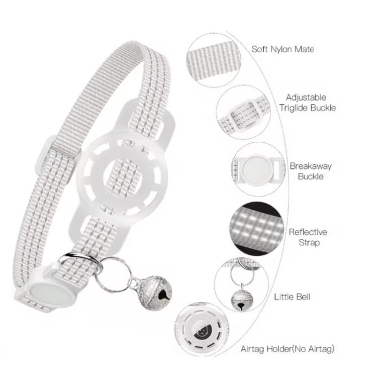 Pet Cat Tracker Collar With S10 GPS Locator, Compatible with Apple Find My, Compatible with Google Find My, Dual System for iOS & Android
