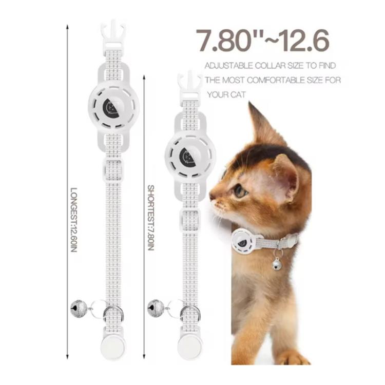 Pet Cat Tracker Collar With S10 GPS Locator, Compatible with Apple Find My, Compatible with Google Find My, Dual System for iOS & Android