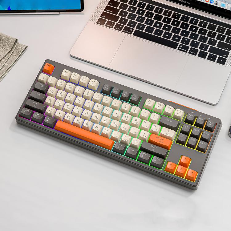 FREE WOLF M87 Russian 2.4G Wireless Bluetooth Dual-Mode Mechanical Keyboard