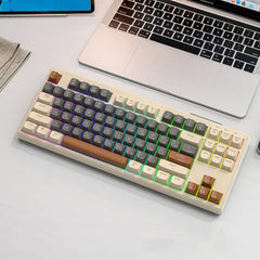 FREE WOLF M87 Russian 2.4G Wireless Bluetooth Dual-Mode Mechanical Keyboard