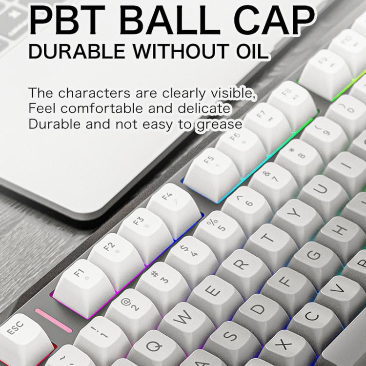FREE WOLF M75 Russian Wireless Bluetooth Dual-Mode Mechanical Keyboard With PBT Gradient Caps and Display Screen