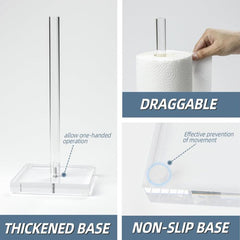 Acrylic Toilet Paper Holder & Roll Organizer For Kitchen, Bathroom & Coffee Table, YX218