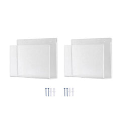 Acrylic Magazine & Book Wall-Mounted Rack For Living Room Office, Single, Double