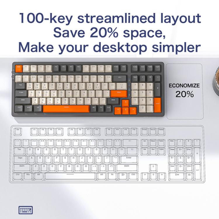 FREE WOLF K8 Korean Bluetooth Wireless Tri-Mode Mechanical Keyboard Hot-swappable Gaming Keyboard