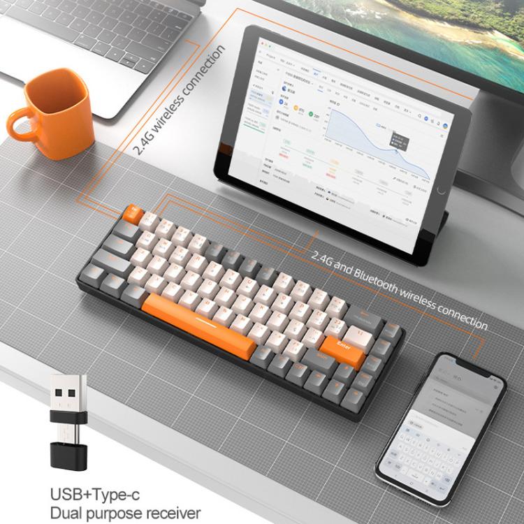 ZIYOULANG K68 Bluetooth / Wired Dual-Mode Portuguese Mechanical Keyboard