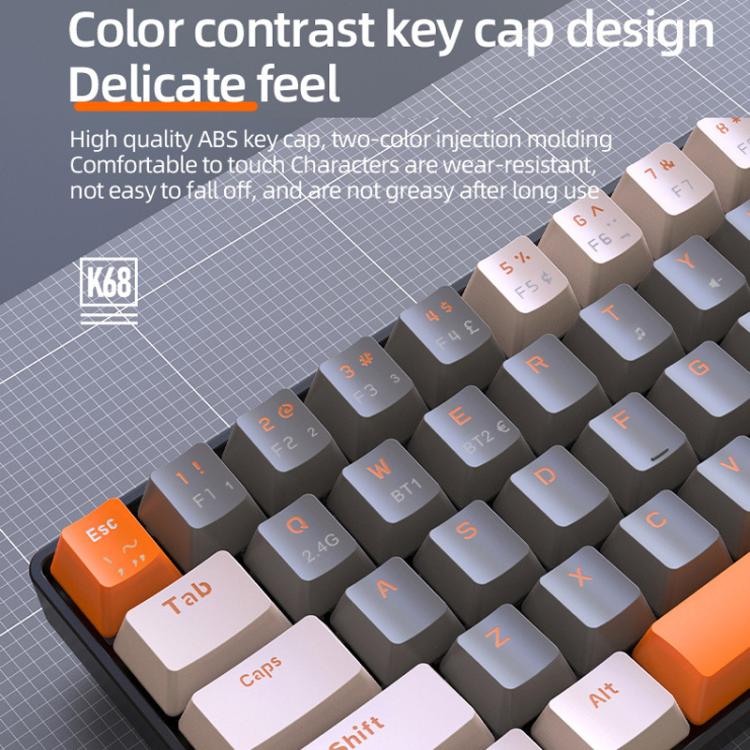 ZIYOULANG K68 Bluetooth / Wired Dual-Mode Portuguese Mechanical Keyboard