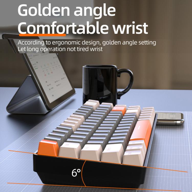 ZIYOULANG K68 Bluetooth / Wired Dual-Mode Portuguese Mechanical Keyboard