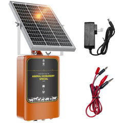 TYN10 Solar-Powered Livestock Electric Fence Charger Pulse Electric Fence Energizer, US Plug, EU Plug, UK Plug