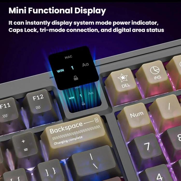 LANGTU T98 Bluetooth / Wireless / Wired Triple-Mode Mechanical Keyboard Hot-Swappable Full N-Key Rollover Gaming Keyboard, Nitro Player Blue Switch 5000mAh, Nitro Player Red Switch 5000mAh, Nitro Player Starfall Switch 10000mAh                         ...