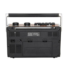 KNSTAR FP-319BT FM/AM/SW1-2 Bluetooth Portable Radio Card-Insertable High-Volume Cassette Player, EU