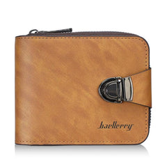 Baellerry D5593 Men Compact Wallet Vintage Zipper Coin Purse Multi-Card Holder