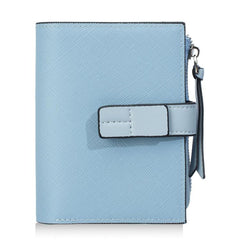 Baellerry N7101 Women Compact Snap Closure Wallet Multiple Card Slots Zippered Coin Pocket