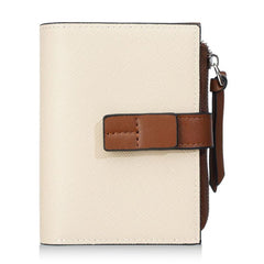 Baellerry N7101 Women Compact Snap Closure Wallet Multiple Card Slots Zippered Coin Pocket