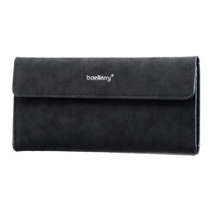 Baellerry C3099 Men Long Wallet Minimalist Flip Cover Multi-Card Holder Business Casual Tri-Fold Matte Clutch